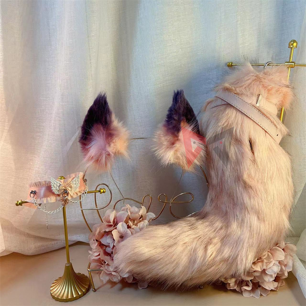 New Handmade Work Pink Fox Ear - Cosplay Prop Works のレビューと価格