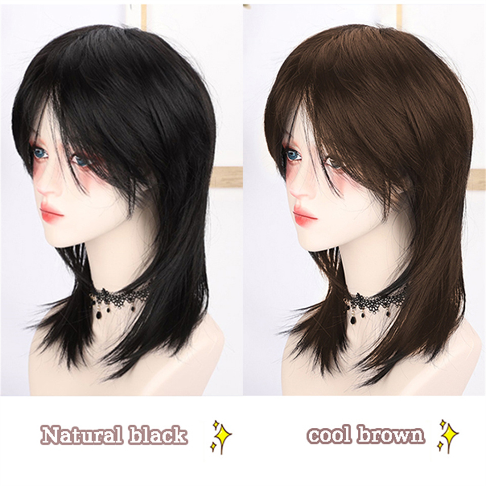 AS Wig Female Short Hair Black - Wig Fiber Net のレビューと価格