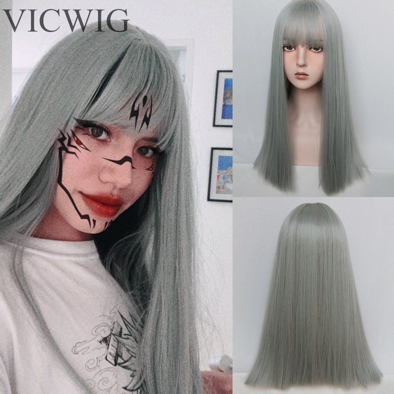 VICWIG Long Straight Synthetic - Wig Fiber Net のレビューと価格