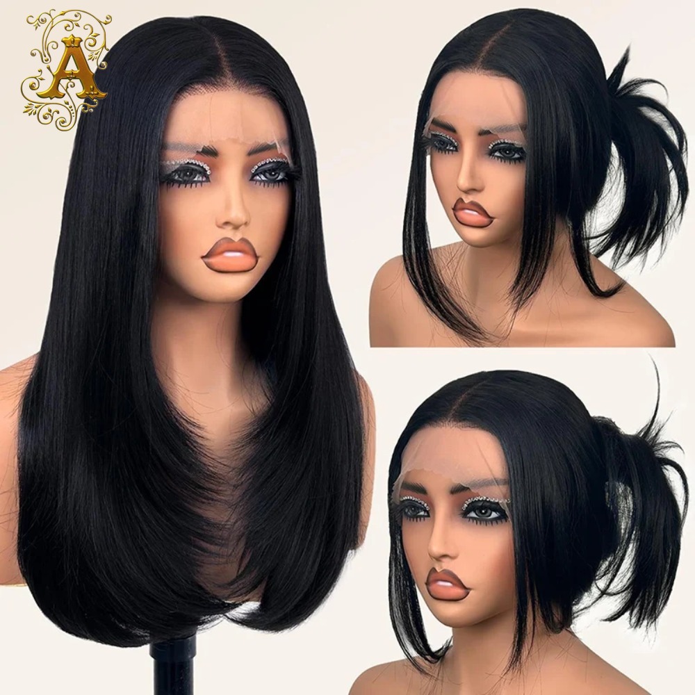 Front Lace Black Center Partin - Wig Fiber Net のレビューと価格