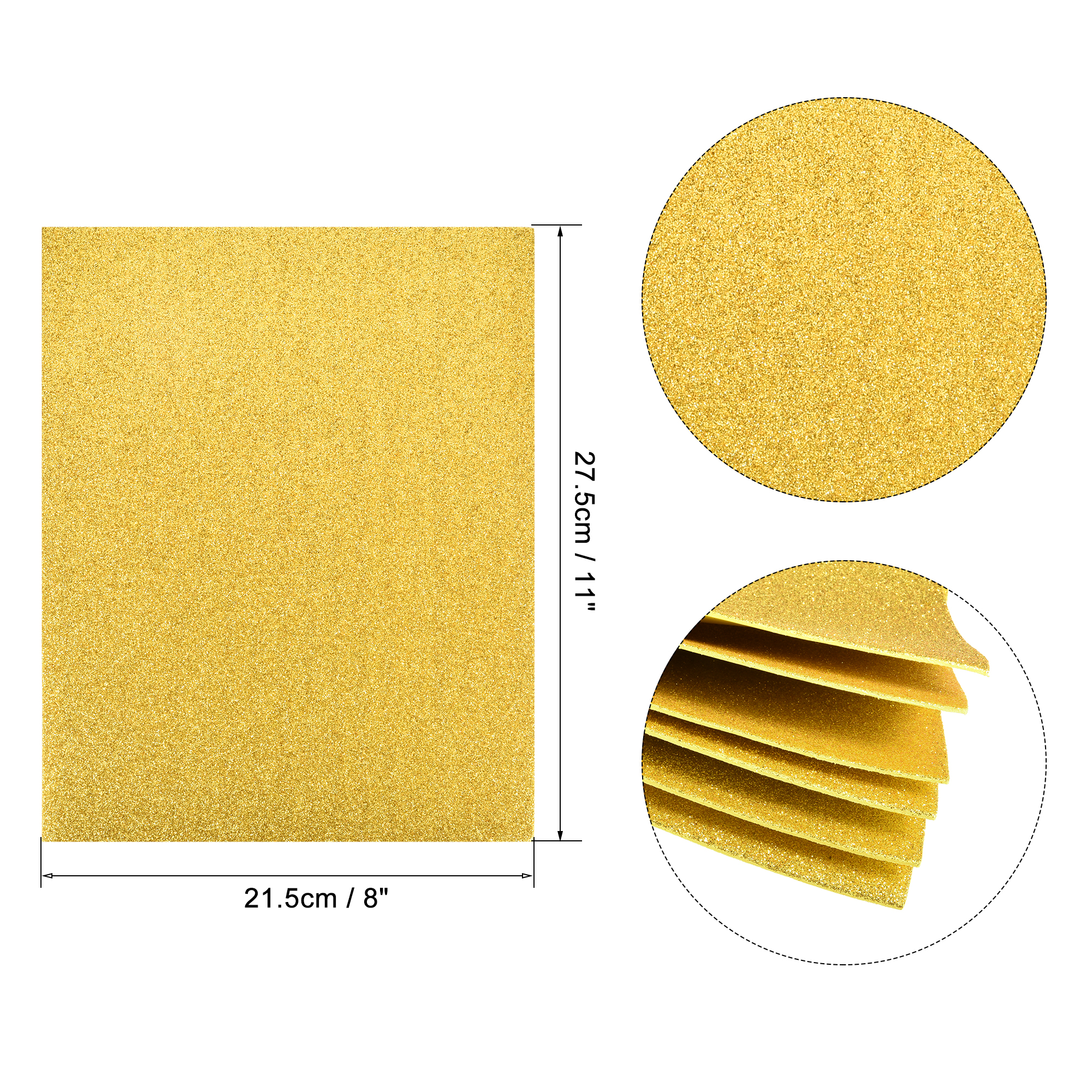 Uxcell 6pcs 2mm Thick Gold Pow - Eva Foam Sheet のレビューと価格