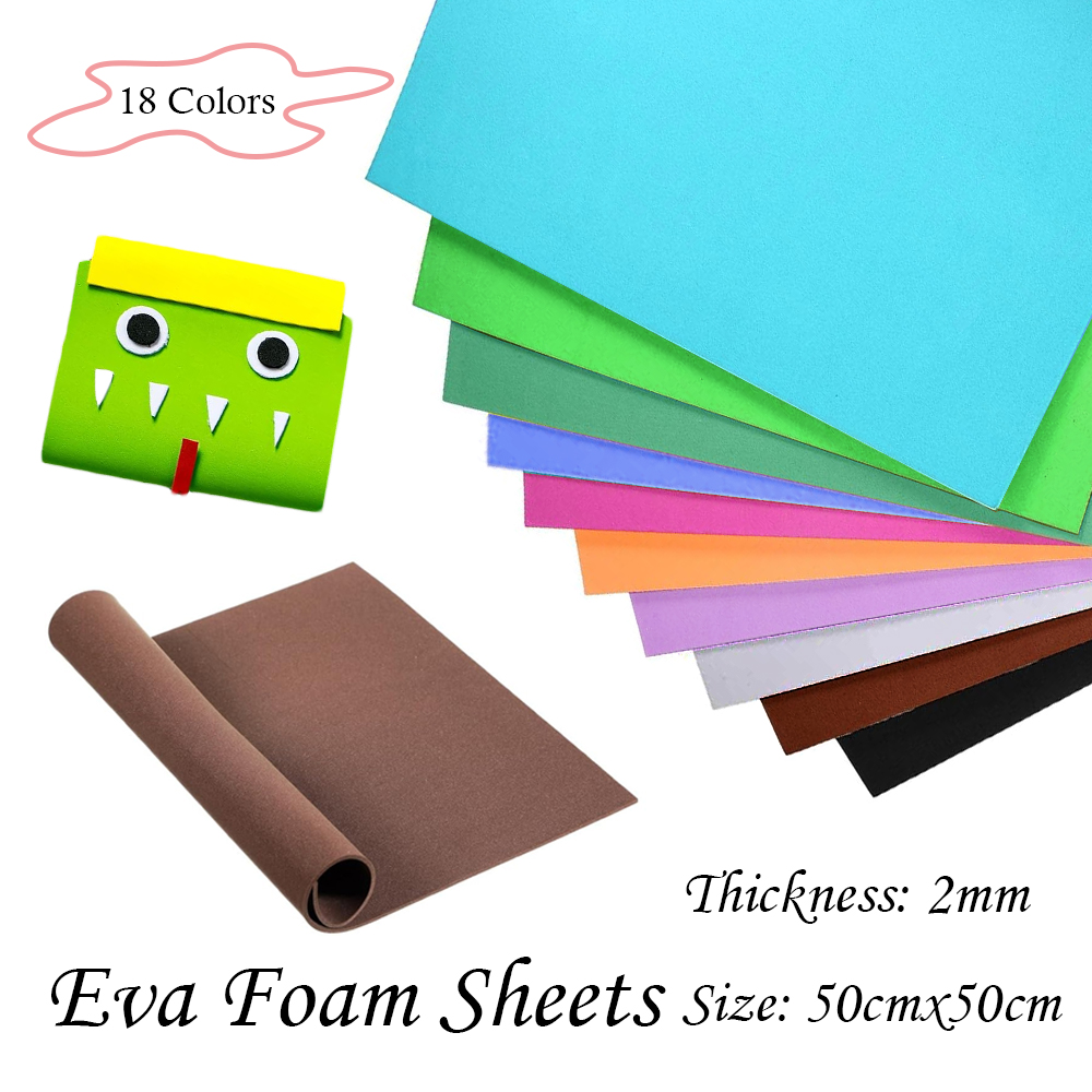18 Colors 2mm Thick Colorful   - Craft Foam Roll のレビューと価格