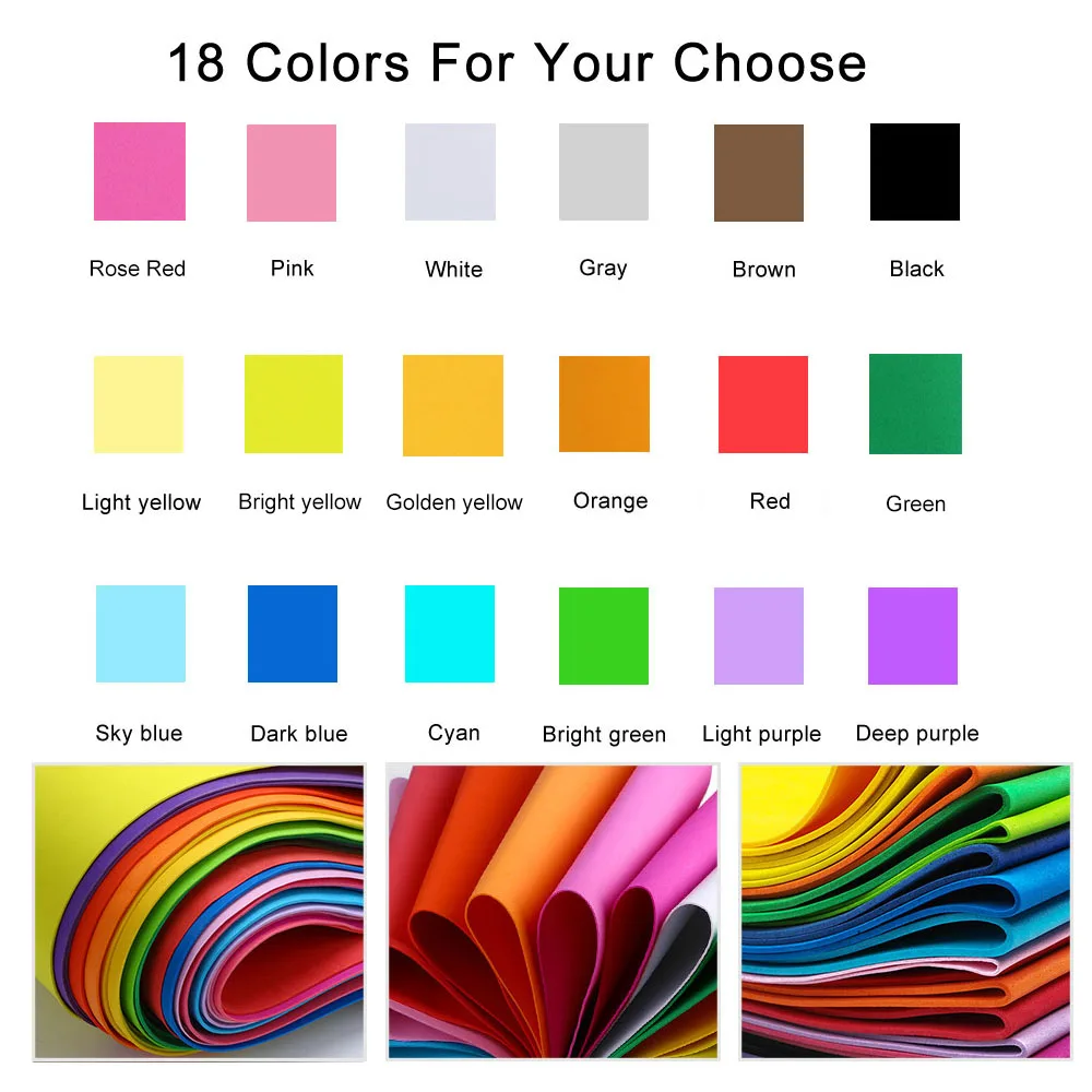 18 Colors 2mm Thick Colorful   - Craft Foam Roll のレビューと価格