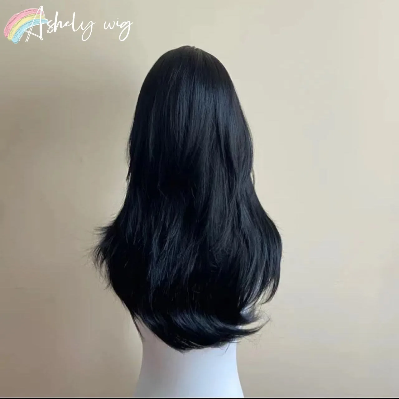Ashely Black Wig Female Headba - Wig Fiber Net のレビューと価格