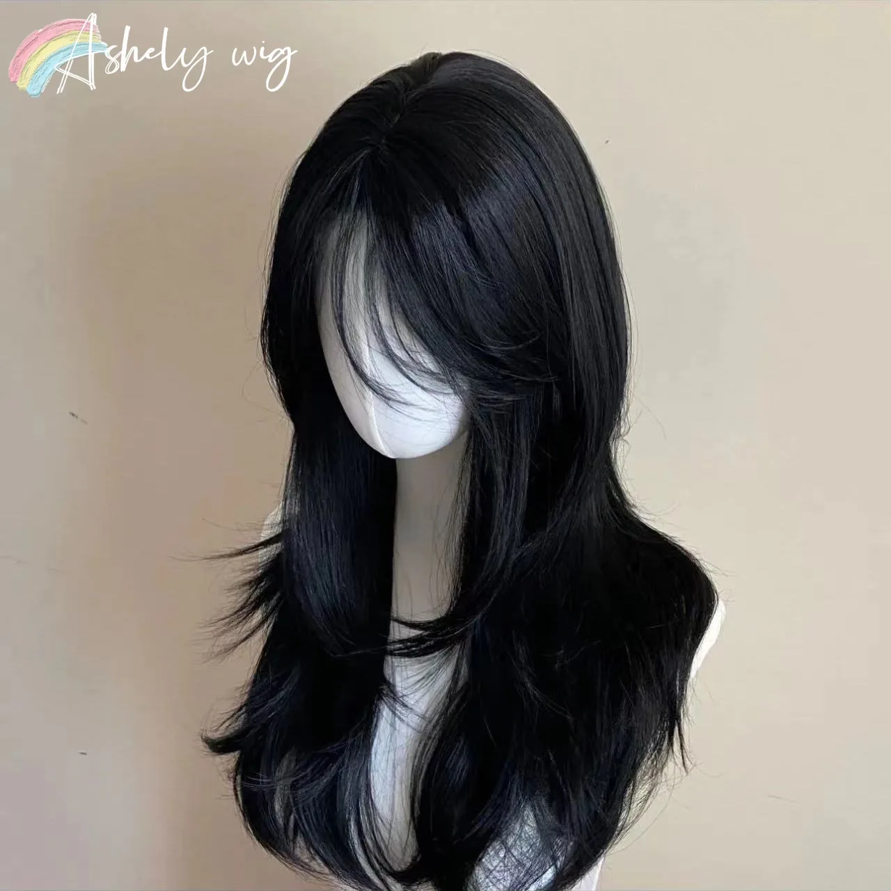 Ashely Black Wig Female Headba - Wig Fiber Net のレビューと価格